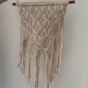 Handcrafted Cream Macrame Wall Hanging
